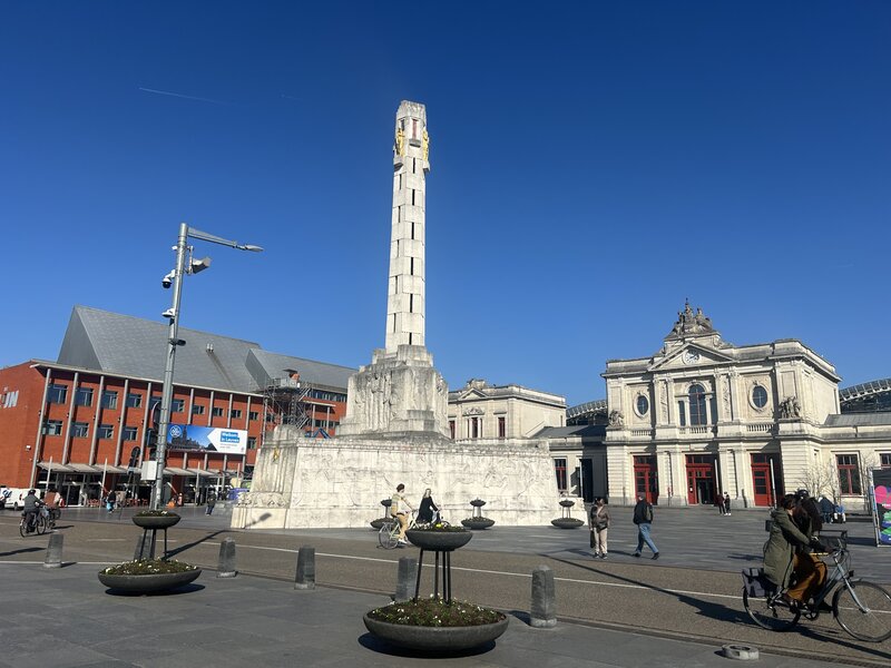 Train station square in Leuven