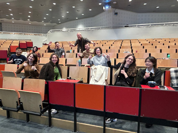 Small group in the audience at the run through